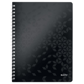 Cahier a4 pp wow leitz , quadrille, noir