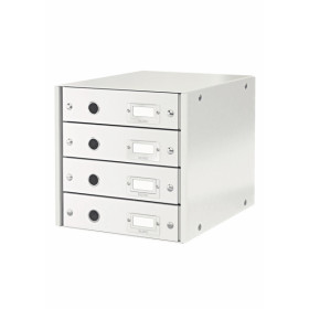 Bloc de classement 4 tiroirs click & store wow leitz , blanc