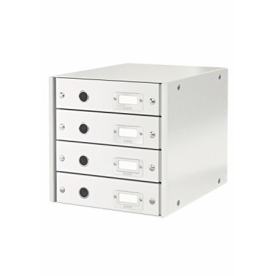Bloc de classement 4 tiroirs click & store wow leitz , blanc