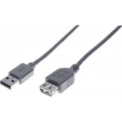 RALLONGE ECO USB 2.0 A   A GRISE - 1,0 M