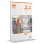 Porte affiche autoportant, PREMIUM PLUS Nobo en acrylique A4, Transparent