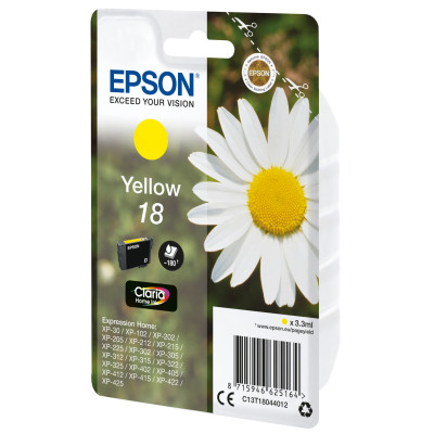 Epson ink cartridge 18 yellow ( c13t18044012 )