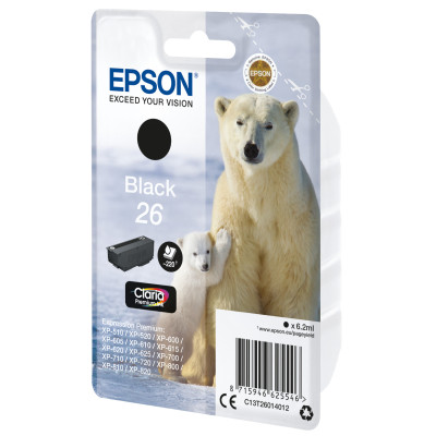 Epson ink cartridge 26 black ( C13T26014012 )