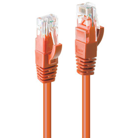 LINDY Câble réseau Orange Cat.6 U UTP, 0.3m