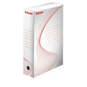 Boite d'archives 80mm, Esselte standard, Lot de 10, Blanc