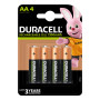 Pack de 4 piles rechargeables Duracell AA HR6 1300mah