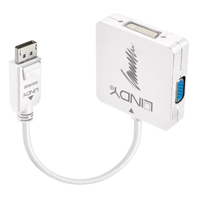 LINDY Convertisseur actif DisplayPort 1.2 vers HDMI, DVI & VGA