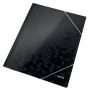 Chemise 3 rabats carton pellicule wow leitz, noir