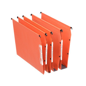 Dossier suspendu lateral armoire dual esselte, fond v, boite de 25, orange