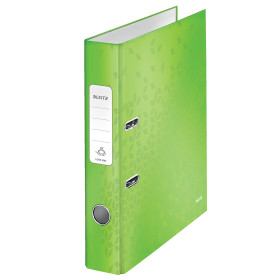 Classeur a levier 180° plastifie 50 mm WOW Leitz, Vert