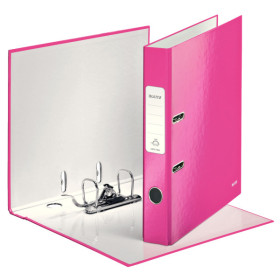 Classeur a levier 180° plastifie 50 mm WOW Leitz, Rose