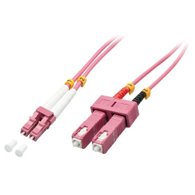 LINDY Fibre Optique Duplex LC SC OM4, 1m
