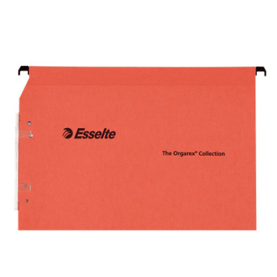 Dossier suspendu lateral KORI Esselte, Fond V, Esselte, Boite de 25, Orange
