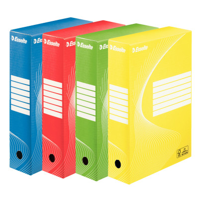 Boite d'archives 80mm BOXY VIVIDA Esselte , Lot de 4, Assortis