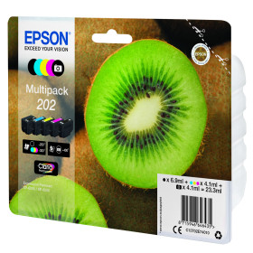 Epson ink Multipack KIWI 5-colours No.202 Claria Premium ink (black, cyan, magen