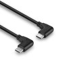 LINDY Câble USB 2.0 Type C vers C coudé, 0.5m