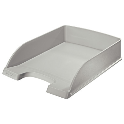 Corbeille a correspondance a4 superposable leitz, gris