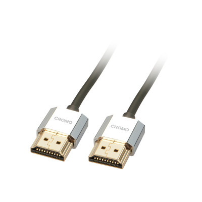 LINDY Câble HDMI Slim, compatible HDMI 2.0 Ultra HD, Ethernet CROMO®, type A A,