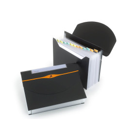 Trieur extensible 13 compartiments OPTIMA Rapid Rexel, Noir
