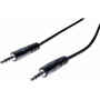 Cordon stéreo Jack 3.5 mm noir - 15 m