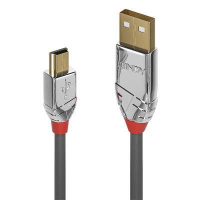LINDY Câble USB 2.0 Type A vers Mini-B, Cromo Line, 7.5m