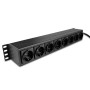 LINDY Multiprise horizontale rack 19 1.5U, 8 prises Schuko avec interrupteurs