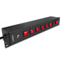 LINDY Multiprise horizontale rack 19 1.5U, 8 prises Schuko avec interrupteurs