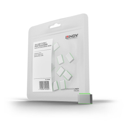 LINDY Bloqueurs de port USB C, Vert, 10 pièces