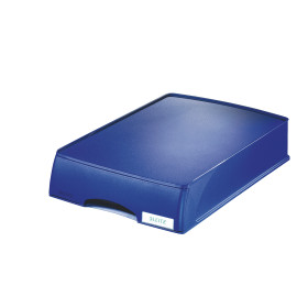 Corbeille a tiroir leitz plus, bleu