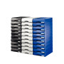 Corbeille a tiroir leitz plus, bleu