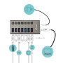 Hub I-tec 7 Ports USB + adaptateur secteur 36W