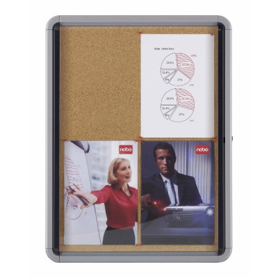 Vitrine d'interieur 4xa4 premium plus nobo, liege