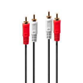 LINDY Câble audio Premium 2x RCA mâle vers 2x RCA mâle, 5m