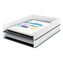 Corbeille a courrier dual wow leitz, blanc noir