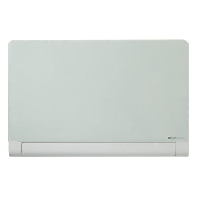 Tableau en verre blanc 1900x1000 mm nobo coins arrondis widescreen 85 , blanc