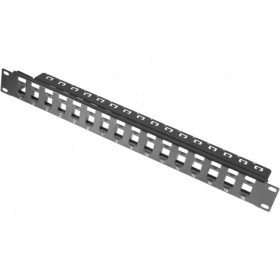 DEXLAN PANNEAU 1U 16 PORTS UTP KEYSTONE AVEC SUPPORT CABLES