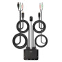 LINDY Switch KVM 2 Ports DisplayPort 1.2, USB Type C, USB 2.0 & Audio avec Câble