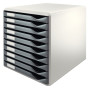 Bloc de classement 10 tiroirs, Leitz Gris fonce