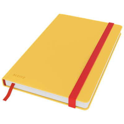 Cahier relie HC format M (A5) COSY Leitz, ligne, Jaune