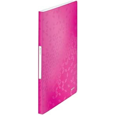 Reliure protege-documents 40 pochette wow leitz , rose