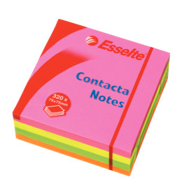 Notes repositionnables 75x75 320 feuilles RUBAFIX Esselte, Multicouleurs