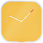 Horloge murale en verre cosy, jaune