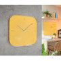 Horloge murale en verre cosy, jaune