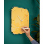 Horloge murale en verre cosy, jaune