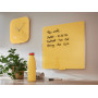 Horloge murale en verre cosy, jaune