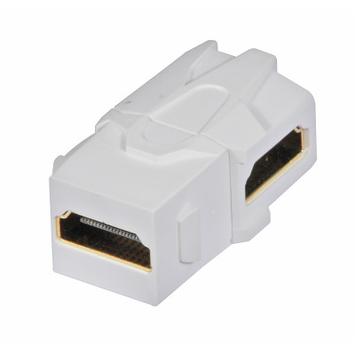 LINDY Module Keystone double femelle HDMI coudé, pour boîte murale
