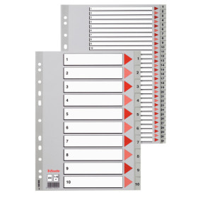 Intercalaire pp, a4, a-z touches esselte, gris
