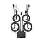 LINDY Switch KVM 2 ports HDMI 4K60, USB 2.0 & audio, câbles intégrés