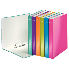 Classeur 2 anneaux plastifie A4 25mm WOW Leitz, Assortis