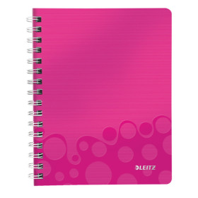 Cahier A5 PP WOW Leitz, quadrille , Rose
